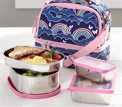 pottery barn stainless steel lunch box|pottery barn teen lunch bag.